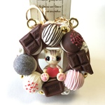 フェイクスイーツ*バレンタイン・リースクッキー・クリーム茶トラ猫ちゃん*チャーム