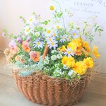 ❀優しい色のお花がいっぱい　可愛いお花の寄せ植え　贈り物にも