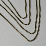 【 ビーズクラブ 】 アクセサリーパーツ チェーン ボールチェーン φ1.5mm 金古美 2ｍ