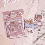 中国文具作家　ベラのデザートハウス　少女　ダイカットメモ　50枚　海外メモ