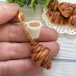 ミニチュアパン　チョコがけクロワッサンセットチャーム