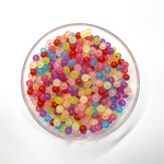 【約6mm 250個】ジェイド(翡翠)風アクリルビーズ アソート 半透明 天然石風