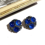 AMERICA VINTAGE EARRING  USA 結ヴィンテージ　イヤリング　アンティーク  クラシカル　フラワー　大ぶり　クリップ　ナチュラル　カジュアル　ビーズ　コスチューム　2023
