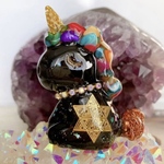 幸運✨オルゴナイト ユニコーン 麻炭弥盛地 BLACK