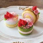 ひな祭り❁﻿フェルトケーキ3個セット