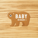【茶くま】BABY ON BOARD マグネットステッカー