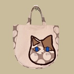猫ちゃんBig Faceラウンドトートバッグ