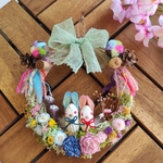 おさんぽの森のお雛様 うさピー&うさ丸🌸　桃の節句　雛祭り　雛人形　おひな様　春のリース  