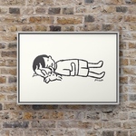 マルチーズ【へそ天キック】A4ポスター　犬　ペット