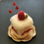 いちごのショートケーキ針山セット　羊毛フェルト