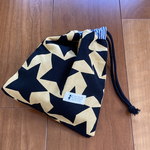イエローブラックスター★コップ袋★小さい巾着