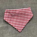 【大型犬用】限定1枚♡赤チェック✖️デニム風ガーゼのスタイ