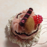 プチケーキストラップ＊ラズベリー