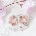 New✿︎ 桜のサークル ビジュー ピアス/イヤリング