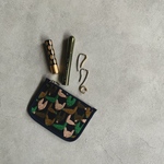 がくぶちポーチ　s repo navy mina perhonen