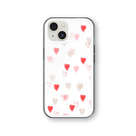 ハート4　強化ガラス iPhoneケース iPhone15 iPhone14 iPhone13 iPhone12 iPhone11 iPhoneSE2  iPhoneSE3