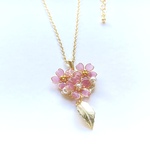 桜とリーフのネックレス
