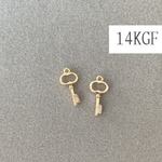 【14kgf/金アレ対応】鍵モチーフ キーチャーム ゴールド パーツ