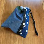 アッシュブラックブルー★コップ袋★小さい巾着