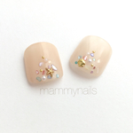 ［pedi］ヌーディシェルネイル