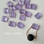 lavender glas beads6p