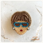 S様専用ページ　Lady M ビーズ刺繍ブローチ