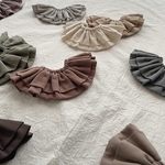 [全13色]--- W-gauze frill bib ---                                    スタイ　フリルスタイ　リバーシブルスタイ　フリル　つけ襟　2way