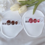 【3個セット】【金属アレルギー対応】チョコレートみたいなピアス(イヤリング)セット🍫❤︎