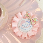 【春を先取り🌸hikoリボンサービス✨】お腹に赤ちゃんがいます♡マタニティマークロゼットキーホルダー♡お守りロゼット♡hikoロゼット♡hikoリボン付き♡春色ピンク♡