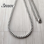 3mm ベネチアンチェーン  ステンレスネックレス ステンレスチェーン 金属アレルギー対応
