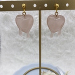 溶ける💧くすみピンクのハートピアス