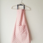 大人エプロン♡ドット柄・くすみピンク