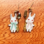 うさぎ×カトラリーピアス【金属アレルギー対応】