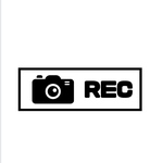 ドラレコ　録画中　ステッカー　REC サイズオーダー可♪
