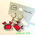 てくてくカニくん イヤリング/ピアス