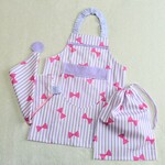 ●再販●子供エプロン&三角巾★ribbon
