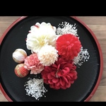 レッド系袴振袖卒業式髪飾り