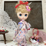 大人ピンク四季柄お振袖セット