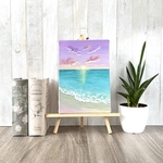 アクリル画《原画》✴︎ 朝陽が輝く春の海✴︎  