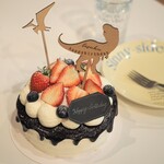 【名入れ】恐竜ケーキトッパー　ティラノサウルス　プテラノドン