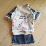 犬服！Msize！スプラッシュステッチ&デニム　スカート
