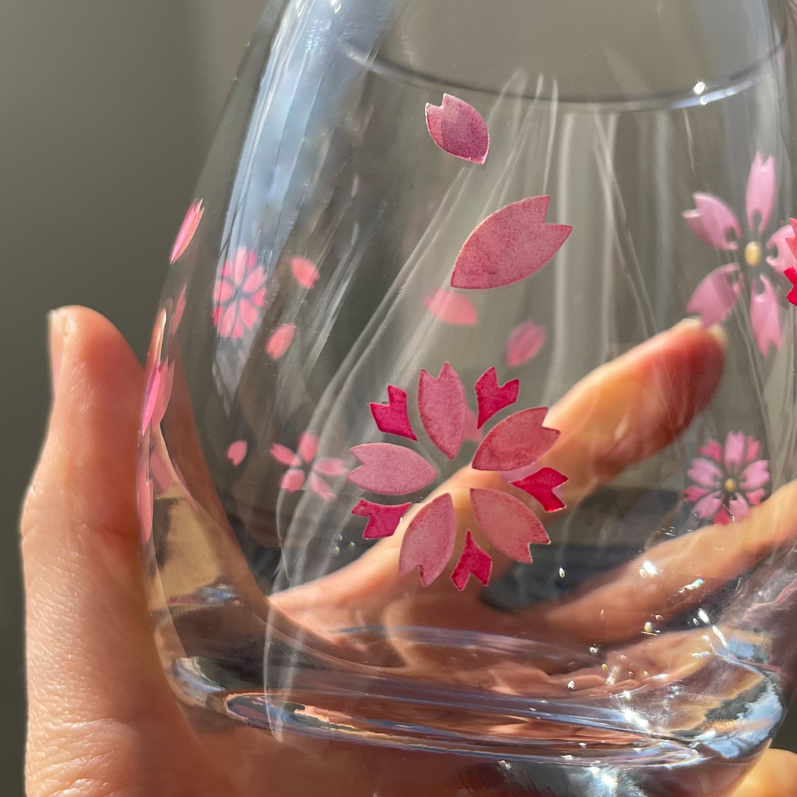 特集掲載】桜舞うガラスコップ ◇ サンドブラスト 切子グラス