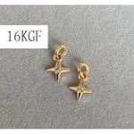 【16KGF/金アレ対応】ミニ スター 星 ゴールド チャーム パーツ ジルコニア付き