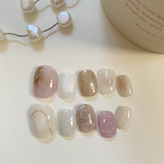🏷ラベンダーニュアンスネイルチップ🥣ﾆｭｱﾝｽﾈｲﾙ 成人式ﾈｲﾙ お呼ばれﾈｲﾙ 淡色ﾈｲﾙ ｶﾌｪﾈｲﾙ ｺﾞｰﾙﾄﾞﾈｲﾙ ｼﾝﾌﾟﾙﾈｲﾙ