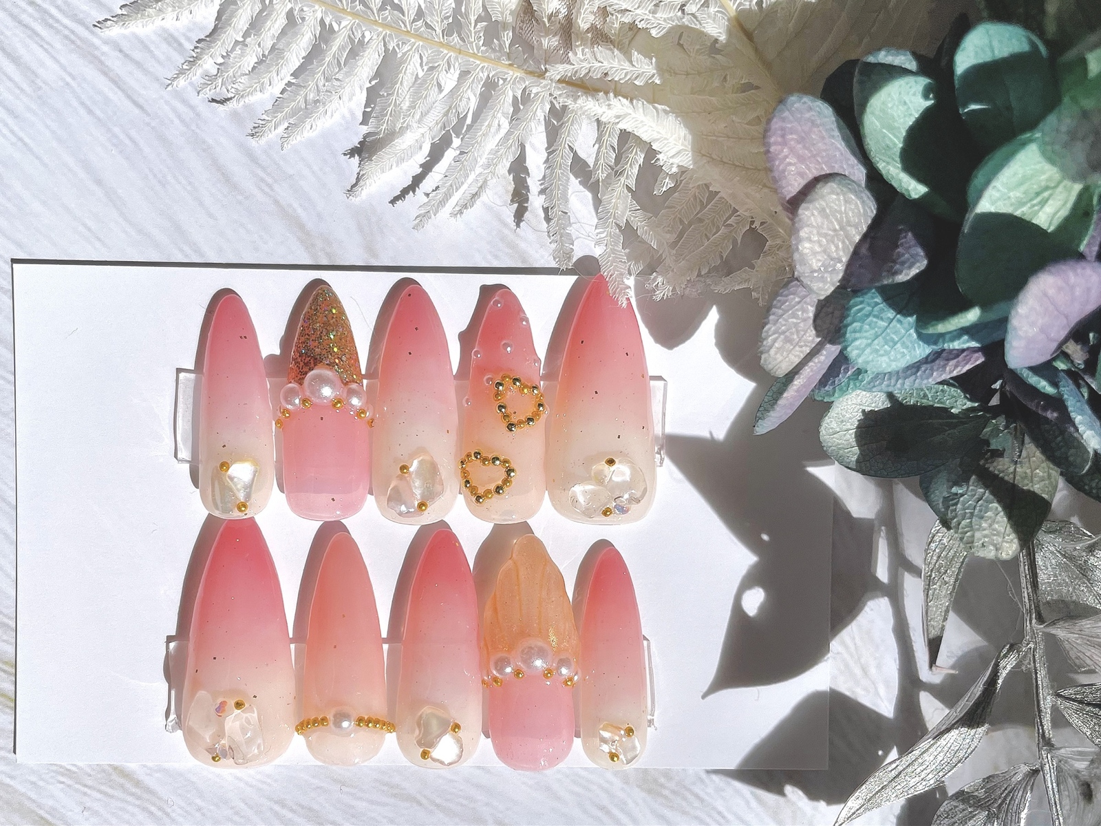 【No.023】ネイルチップ♡サブカル系♡クリアネイル♡ラメネイル No.023】ネイルチップ♡サブカル系♡クリアネイル♡ラメネイル