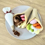 【お好きなトッピングが選べる】フェルト のクレープ屋さん