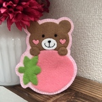 再販12★クマさんといちごの名札