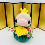 【受注製作only】ひなまつり  女雛 (黄×緑) セット * 文鳥 着せ替え ぬいぐるみ 用*  雛祭り ひな祭り ぬいぐるみ服 ぬい服 ぬいコス 20230208