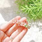 桜のミニヘアークリップ(ディップアート)