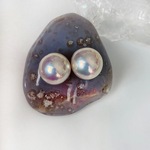 無穴　テリテリバロックパールピアス、イヤリング